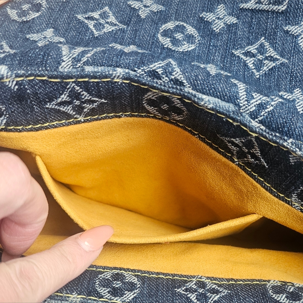Louis Vuitton Limited Edition Raye Monogram Mini Denim Pleaty Bag - Picture 13 of 15